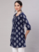 Picture of Shapely Cotton Dark Blue Kurtis & Tunic