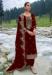 Picture of Pleasing Chiffon Maroon Straight Cut Salwar Kameez