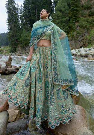 Picture of Admirable Silk Dark Sea Green Lehenga Choli