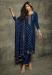 Picture of Satin Midnight Blue Straight Cut Salwar Kameez