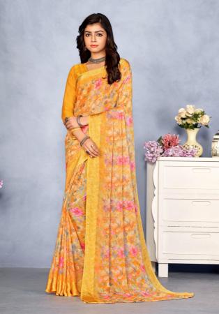 Picture of Splendid Chiffon Light Salmon Saree