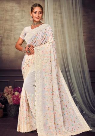 Picture of Gorgeous Georgette Linen Saree