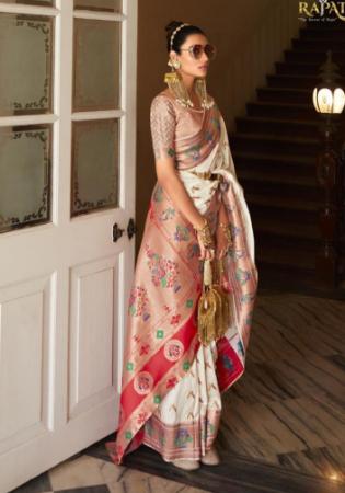 Picture of Statuesque Silk Off White Saree