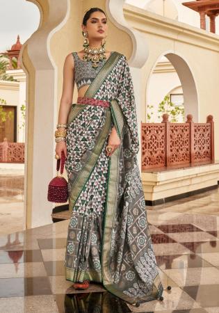 Picture of Appealing Silk Dark Sea Green Saree