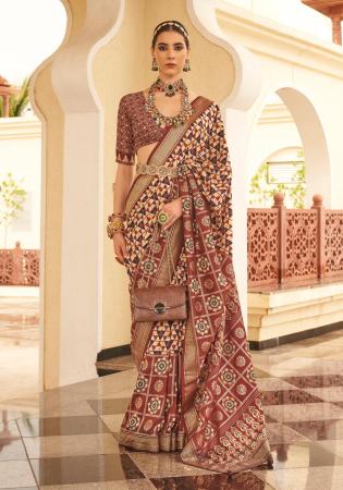 Picture of Lovely Silk Maroon Saree