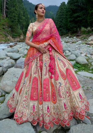 Picture of Pretty Silk Indian Red Lehenga Choli