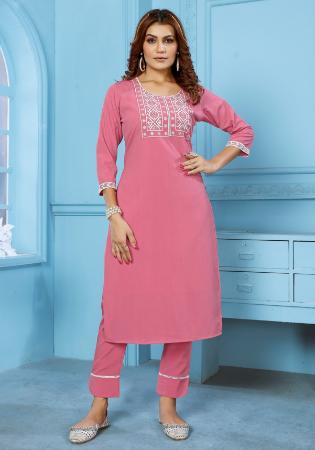 Picture of Taking Cotton Pale Violet Red Kurtis & Tunic