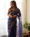 Picture of Grand Organza Navy Blue Saree