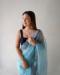 Picture of Enticing Organza Cadet Blue Saree