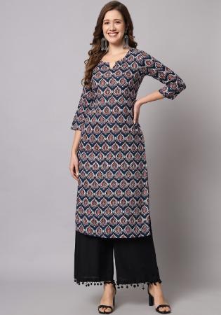 Picture of Stunning Rayon Dim Gray Kurtis & Tunic