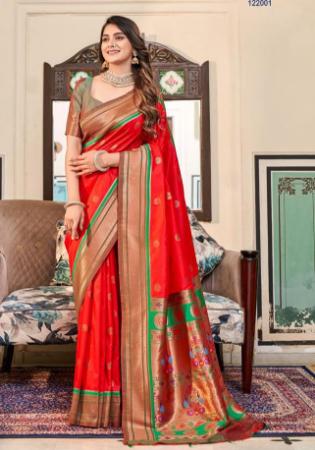 Picture of Fine Silk Red Saree