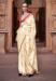 Picture of Fascinating Satin & Silk Pale Golden Rod Saree