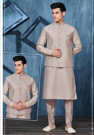 Picture of Taking Satin Silver Kurtas