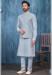 Picture of Sightly Silk Light Steel Blue Kurtas