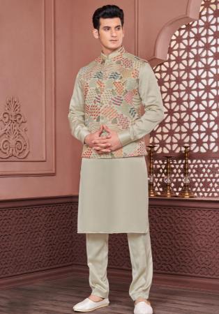 Picture of Pretty Silk Dark Sea Green Kurtas