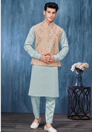 Picture of Beautiful Silk Dark Sea Green Kurtas