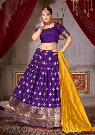 Picture of Shapely Silk Purple Lehenga Choli