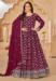 Picture of Pretty Georgette Maroon Anarkali Salwar Kameez