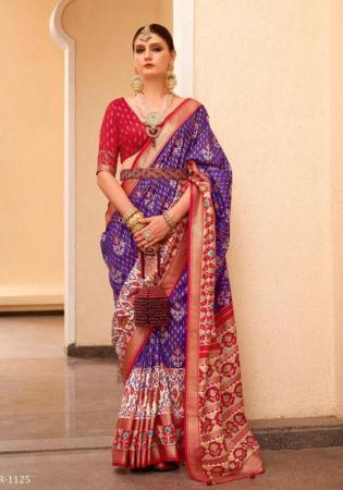 Picture of Comely Silk Dark Slate Blue Saree