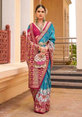 Picture of Amazing Silk Steel Blue Saree