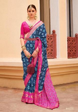 Picture of Superb Silk Dark Slate Blue Saree