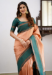 Picture of Appealing Silk Peach Puff Saree