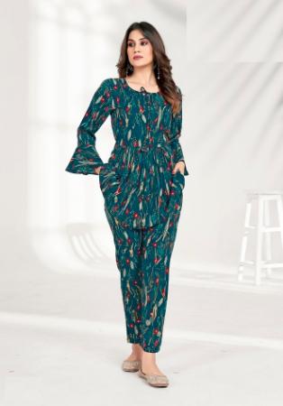 Picture of Exquisite Rayon Midnight Blue Kurtis & Tunic