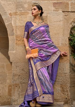 Picture of Ideal Silk Medium Purple Saree