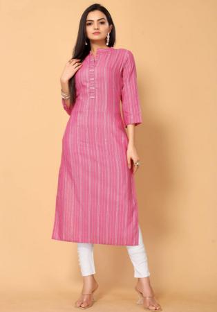 Picture of Beautiful Cotton Dark Salmon Kurtis & Tunic