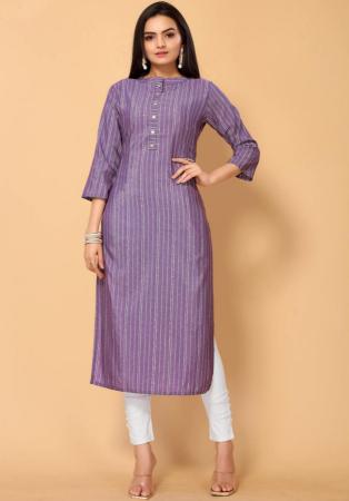 Picture of Ravishing Cotton Plum Kurtis & Tunic