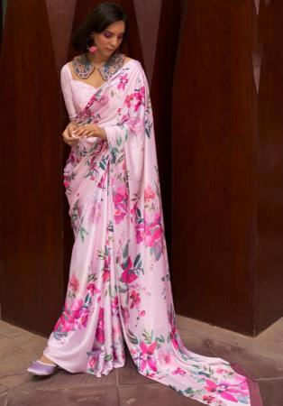 Picture of Superb Crepe & Satin Rosy Brown Saree