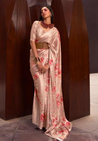 Picture of Sightly Crepe & Satin Indian Red Saree