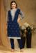 Picture of Georgette Midnight Blue Straight Cut Salwar Kameez