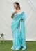 Picture of Stunning Georgette Medium Turquoise Saree