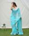 Picture of Stunning Georgette Medium Turquoise Saree