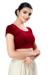 Picture of Grand Linen Maroon Designer Blouse