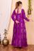 Picture of Fine Rayon & Cotton Purple Readymade Gown