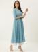 Picture of Fascinating Cotton & Crepe Cadet Blue Kurtis And Tunic