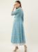 Picture of Fascinating Cotton & Crepe Cadet Blue Kurtis And Tunic