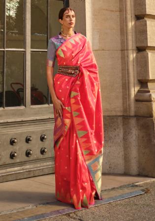 Picture of Fascinating Silk Light Salmon Saree