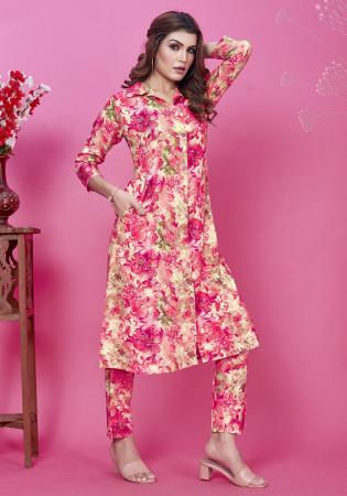 Picture of Beauteous Rayon Pale Violet Red Kurtis & Tunic