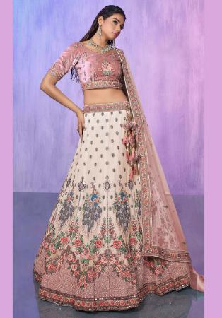 Picture of Superb Georgette & Net Rosy Brown Lehenga Choli