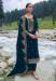 Picture of Beautiful Chiffon Navy Blue Straight Cut Salwar Kameez