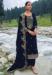 Picture of Chiffon Midnight Blue Straight Cut Salwar Kameez