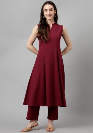 Picture of Taking Cotton Maroon Kurtis & Tunic