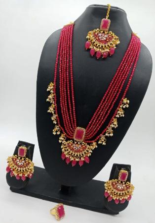 Picture of Fascinating Fire Brick Necklace Set