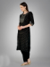 Picture of Good Looking Cotton Black Readymade Salwar Kameez