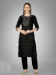 Picture of Good Looking Cotton Black Readymade Salwar Kameez