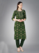 Picture of Cotton Dark Olive Green Readymade Salwar Kameez