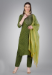 Picture of Cotton Dark Olive Green Readymade Salwar Kameez